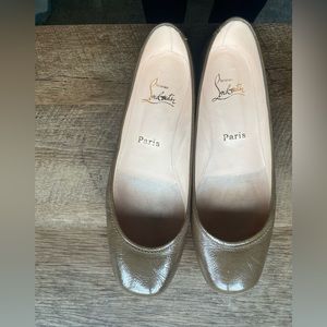 Christian Louboutin Olive Green Flat Shoes